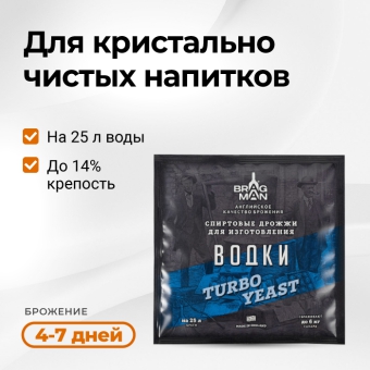Дрожжи спиртовые BRAGMAN Vodka